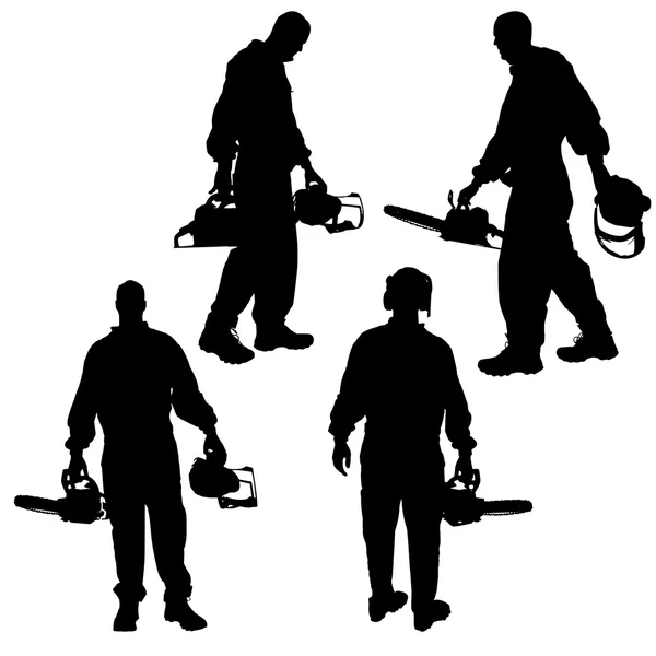 Vector silhouettes man. — Stock Vector