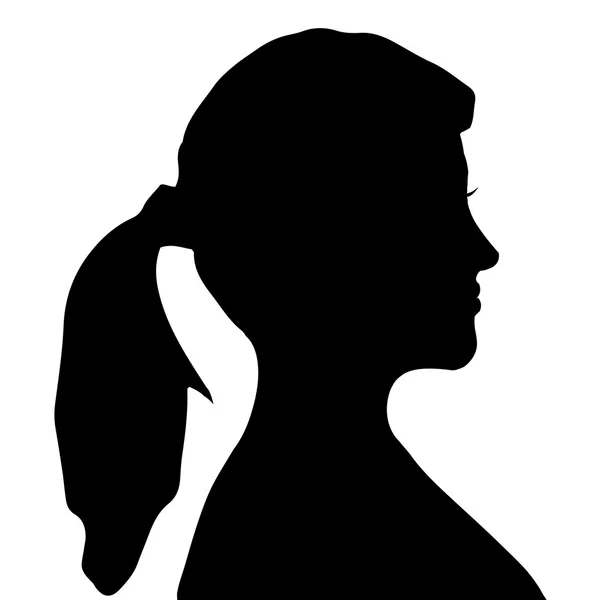 Vektorsilhouette einer Frau. — Stockvektor