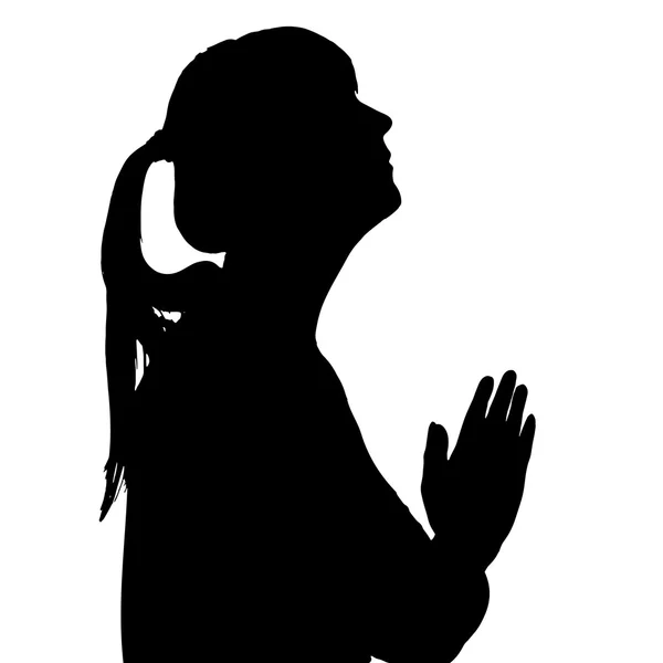 Vector silhouette of a woman. — Stock Vector