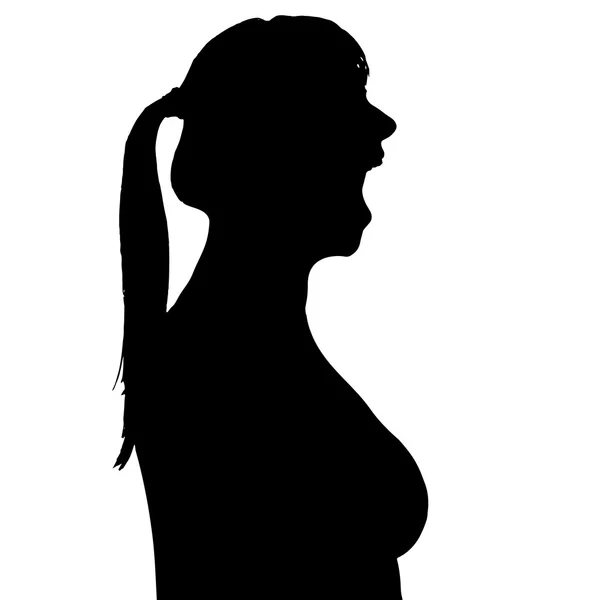 Silhouette vectorielle d'une femme . — Image vectorielle