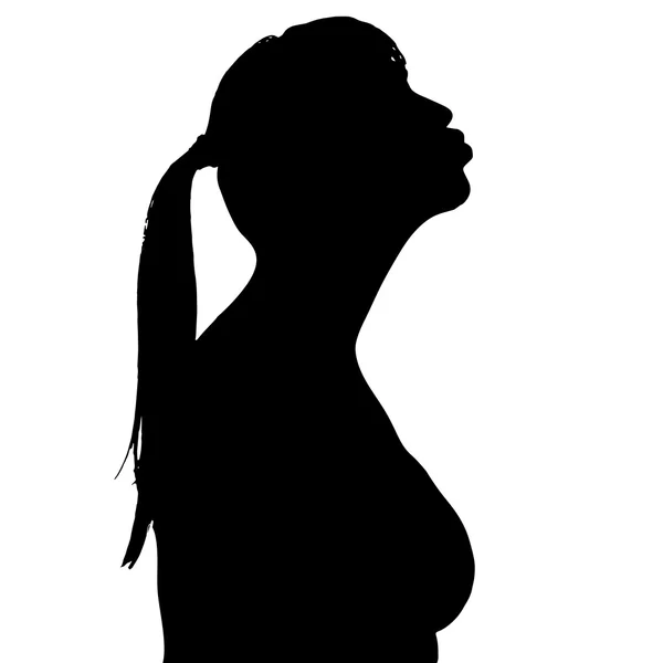 Vector silhouette of a woman. — Stock Vector