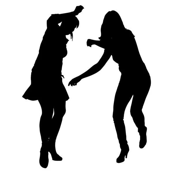 Vector silhouet van vrouwen. — Stockvector