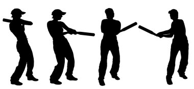 Kadın beyzbol oynamak.