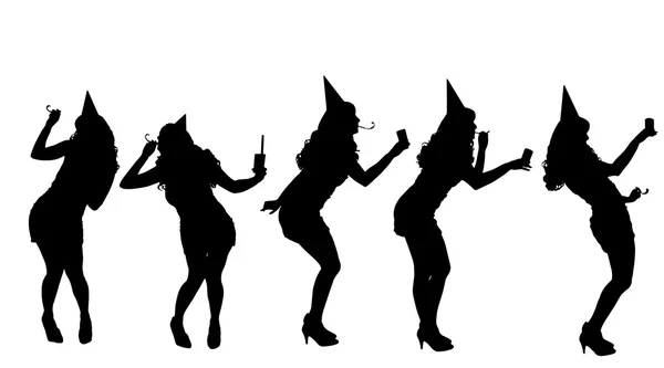 Les femmes à la fête . — Image vectorielle