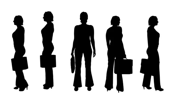 Vector silhouette of a businesswoman. — Stock Vector