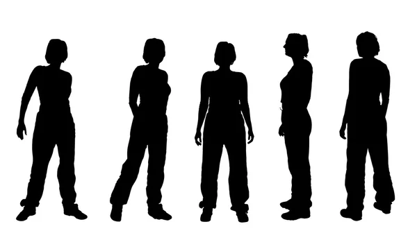 Silhouette d'une femme . — Image vectorielle