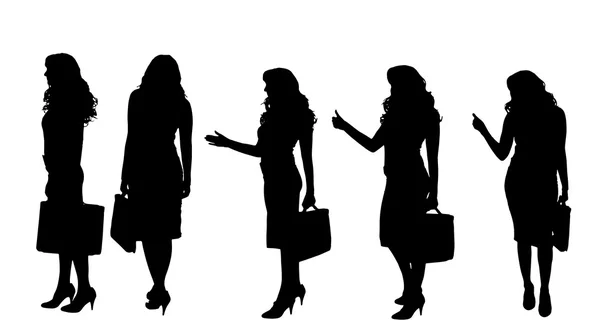 Silhouette d'une femme d'affaires . — Image vectorielle