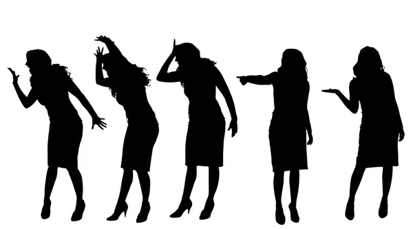 Silhouette d'une femme d'affaires . — Image vectorielle