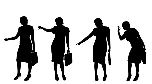 Silhouette d'une femme d'affaires . — Image vectorielle