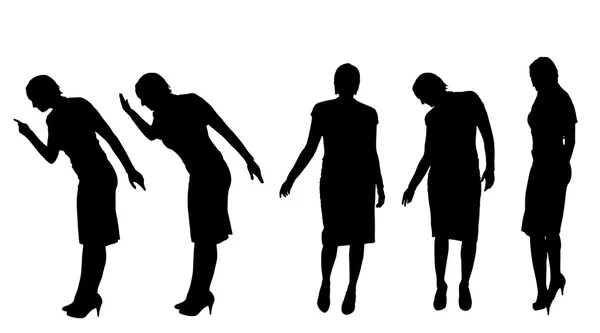 Women who walk. — Stock Vector
