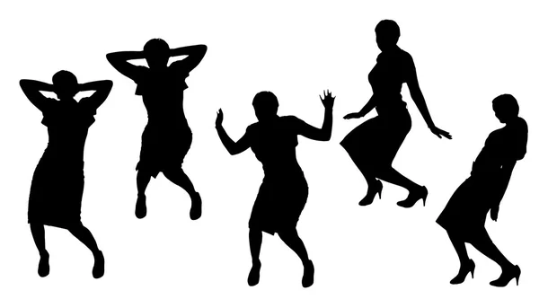 Las mujeres bailan . — Vector de stock