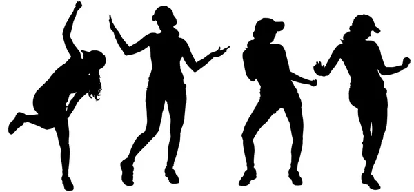 Kobiet, którzy taniec — Wektor stockowy