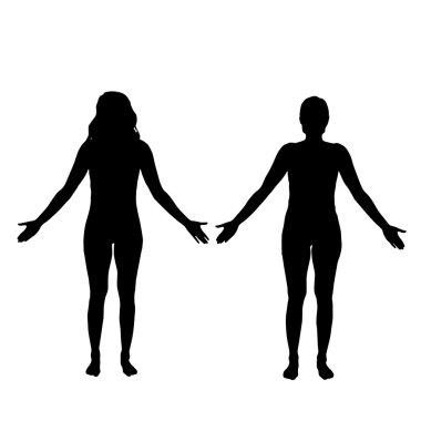 Bir kadın silüeti.