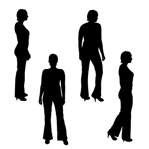 Silhouette of a women. — Stock Vector