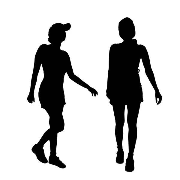 Silhouette d'une femme . — Image vectorielle