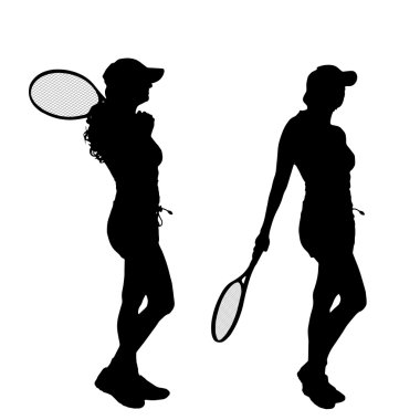 Tenis oynayan kadınlar.