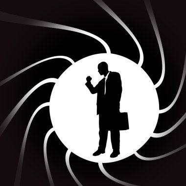 Silhouette of man. clipart
