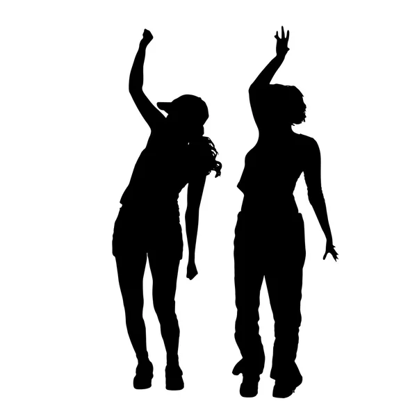 Silhouette de femmes . — Image vectorielle