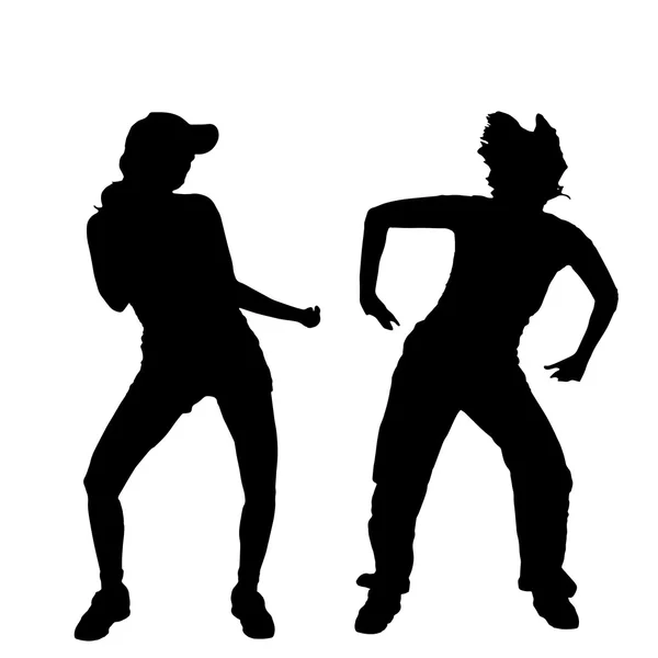 Silhouet van vrouwen. — Stockvector