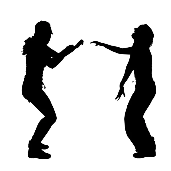 Silhouet van vrouwen. — Stockvector