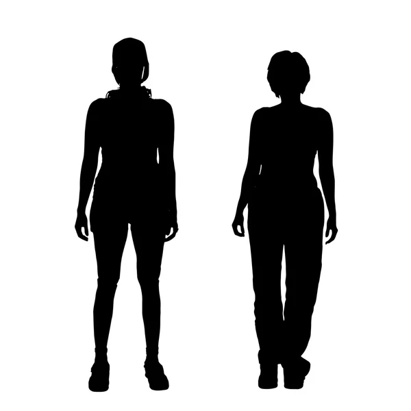 Silhouette of a women. — Stock Vector