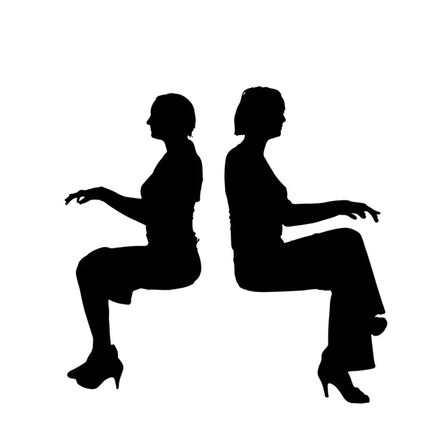 Frauen, die sitzen — Stockvektor