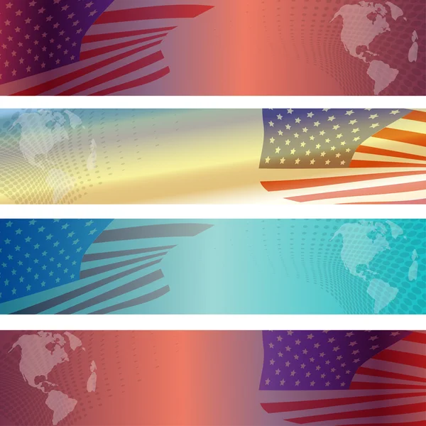 American flag background. — Stock Vector