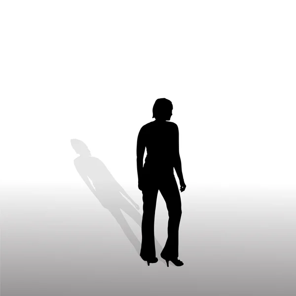 Silhouette d'une femme. — Image vectorielle