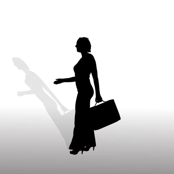 Silhouette of a businesswoman. — Stock Vector