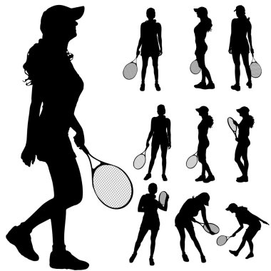 Tenis oynayan kadınlar.