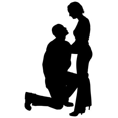 Çift Silhouettessiluetas de pareja.