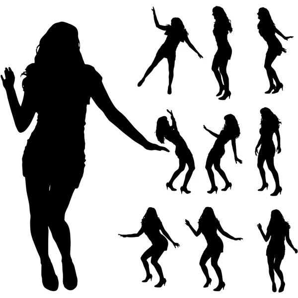 Women dance — Stock Vector