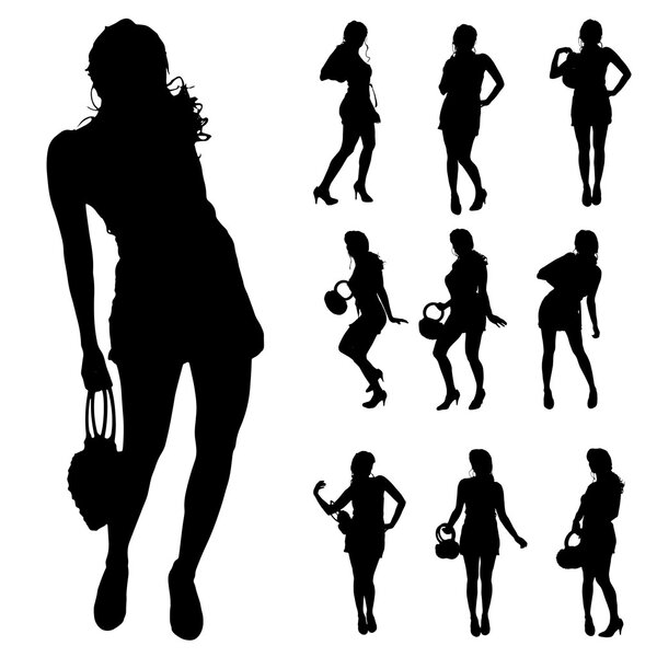 Silhouette of a women.