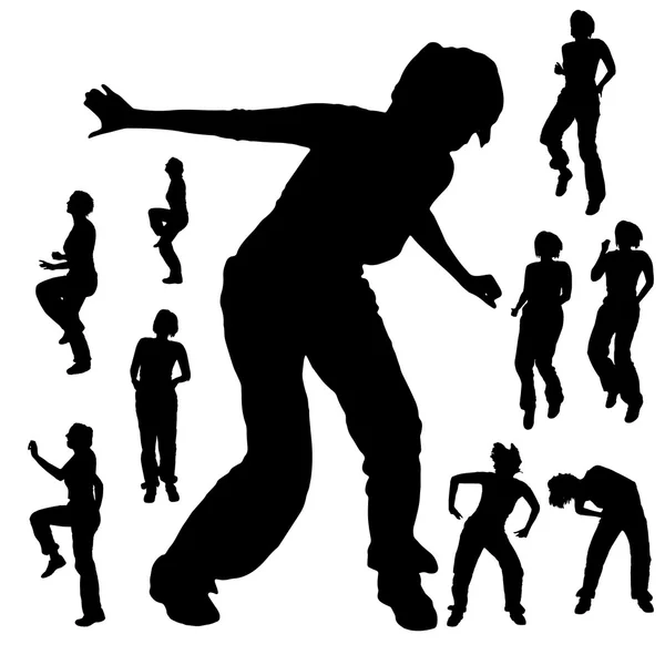 Le donne ballano — Vettoriale Stock