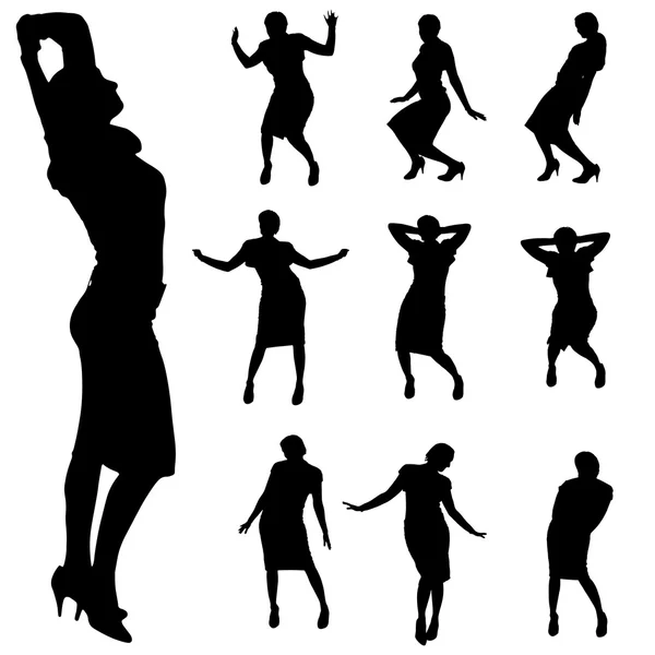 Silhouette di una donna . — Vettoriale Stock