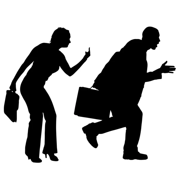 Silhouettes des gens d'affaires. — Image vectorielle