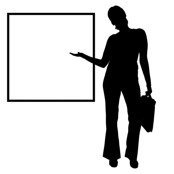 Silhouettes of businesswoman. — Stock Vector