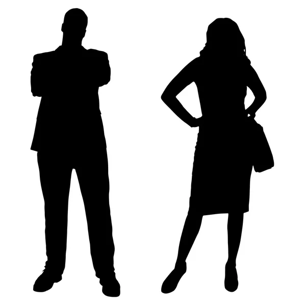 Silhouettes des gens d'affaires. — Image vectorielle