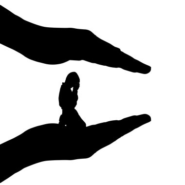 Çocuğu korumaya eller.