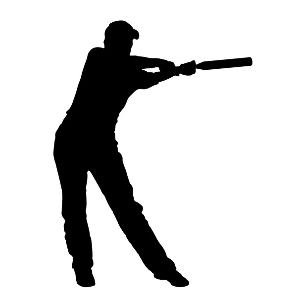 Femme qui joue au baseball . — Image vectorielle