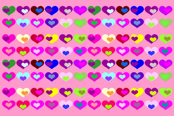 Background with colored hearts. — Stock Vector