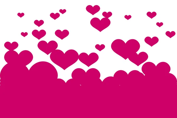 Background with pink hearts. — Stock Vector