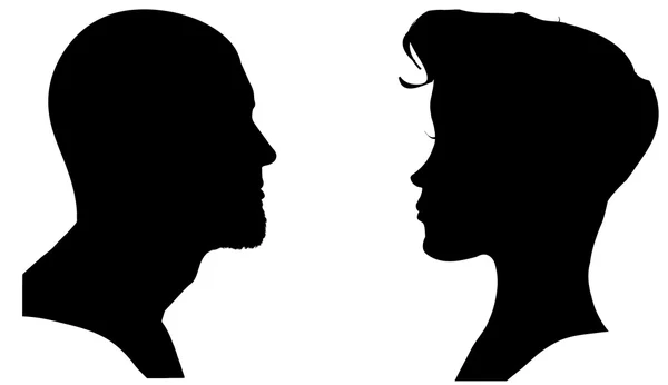 Silhouette of a couple. — Stock Vector