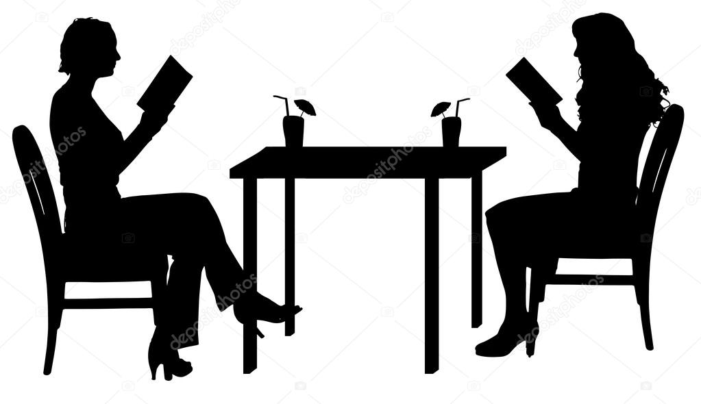 Women sitting at the table.