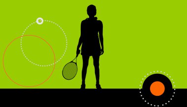 Tenis oynayan kadın.