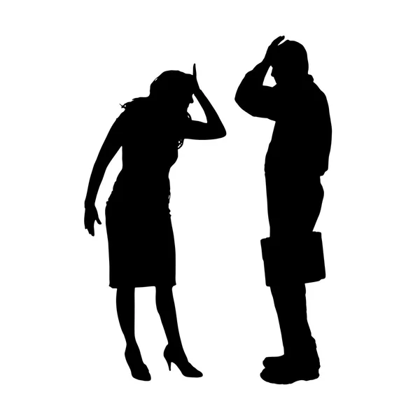 Couple qui discute — Image vectorielle