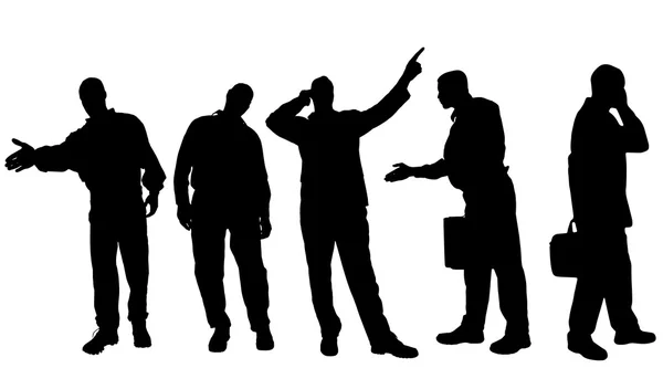 Silhouetten van verschillende mannen. — Stockvector