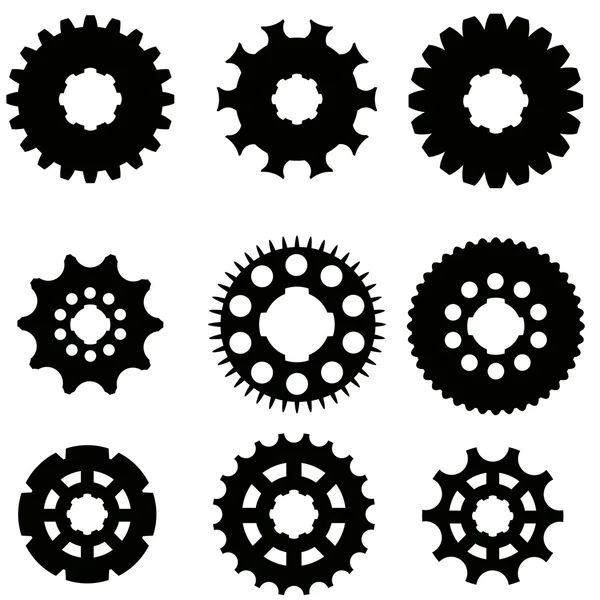 Afbeelding van gears pictogrammen — Stockvector