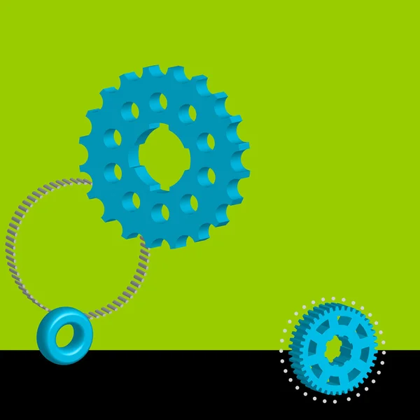 Sfondo con ruote dentate — Vettoriale Stock