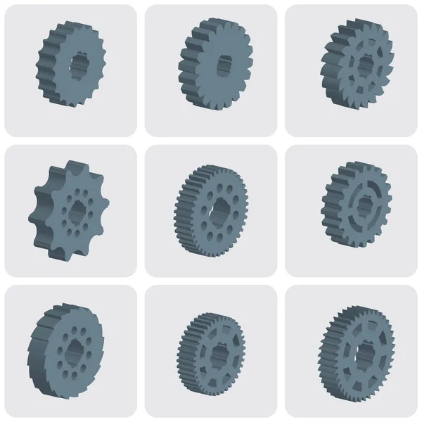 Icons  of gears. — Stock Vector